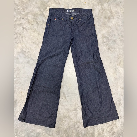 Hudson Y2K Deluxe Wide Leg Low Rise Dark Wash Jeans Women’s 27 USA - Picture 2 of 11